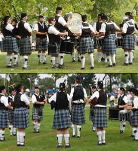 image of Twin Cities Metro Pipe Band competition circle